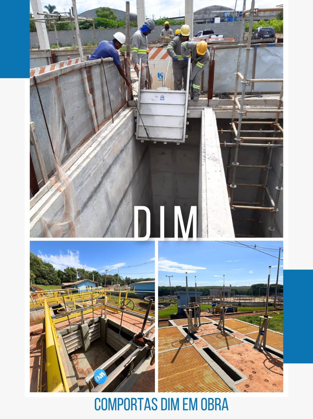 fornecimento de comportas em obras de ETE, ETA, Sabesp, Copasa