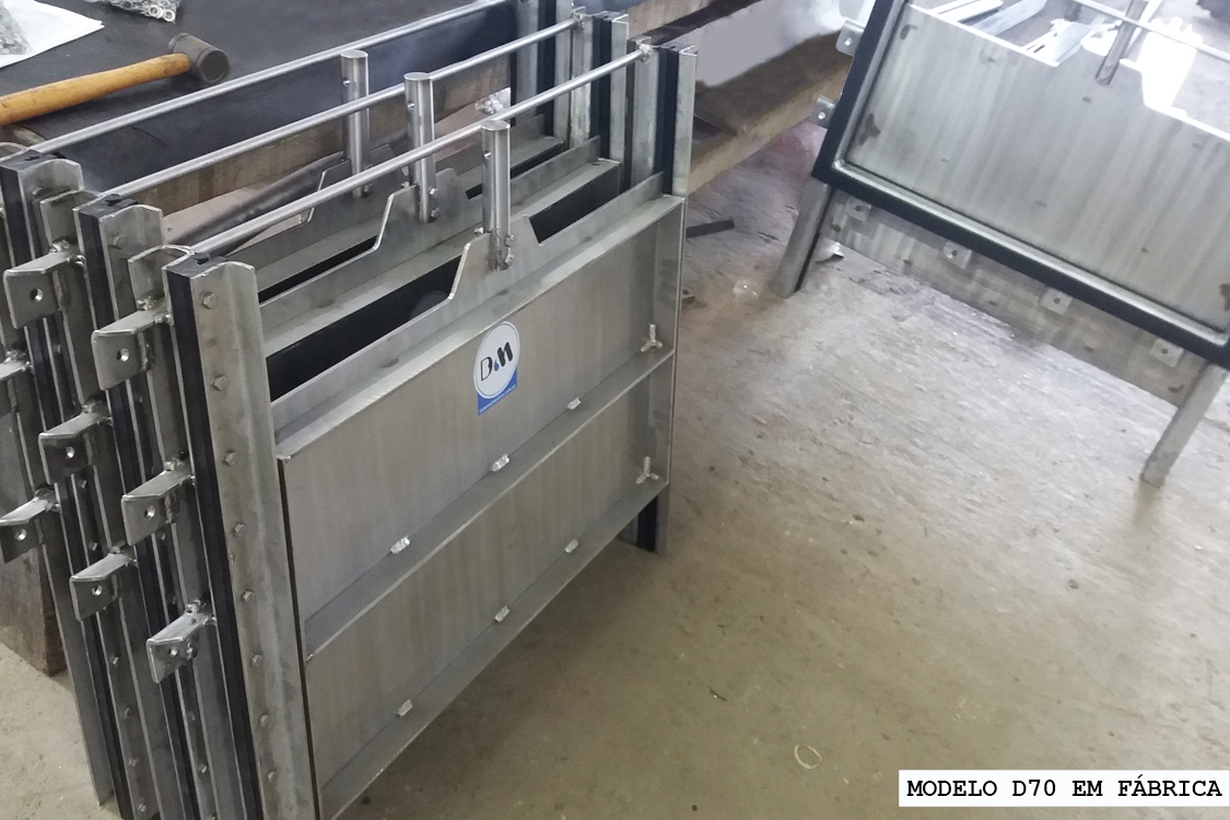 comporta modelo vertedoura de fabricação da marca Dim Engenharia