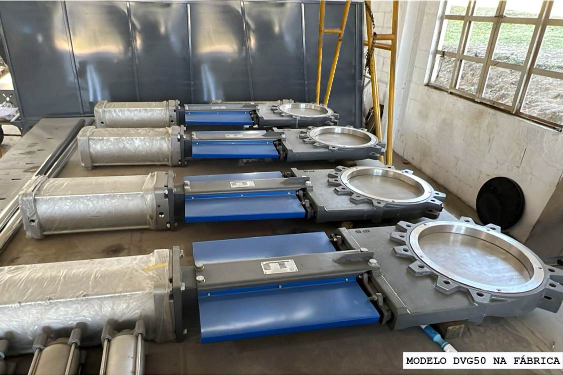 Valvula guilhotina circular Dim Engenharia